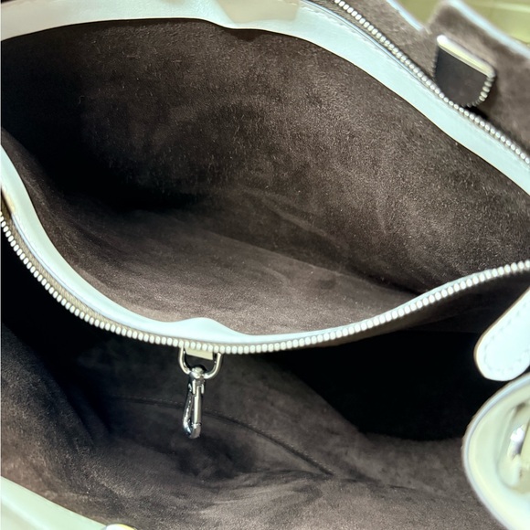 Michael Kors jet set large White Leather Tote Bag NWOT - Picture 11 of 12